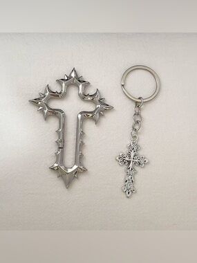 Cross Keychain Charm for Men Women Car Keychain Key Ring Bag Charm Carabiner